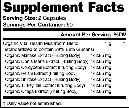 mushroom blend extract capsules