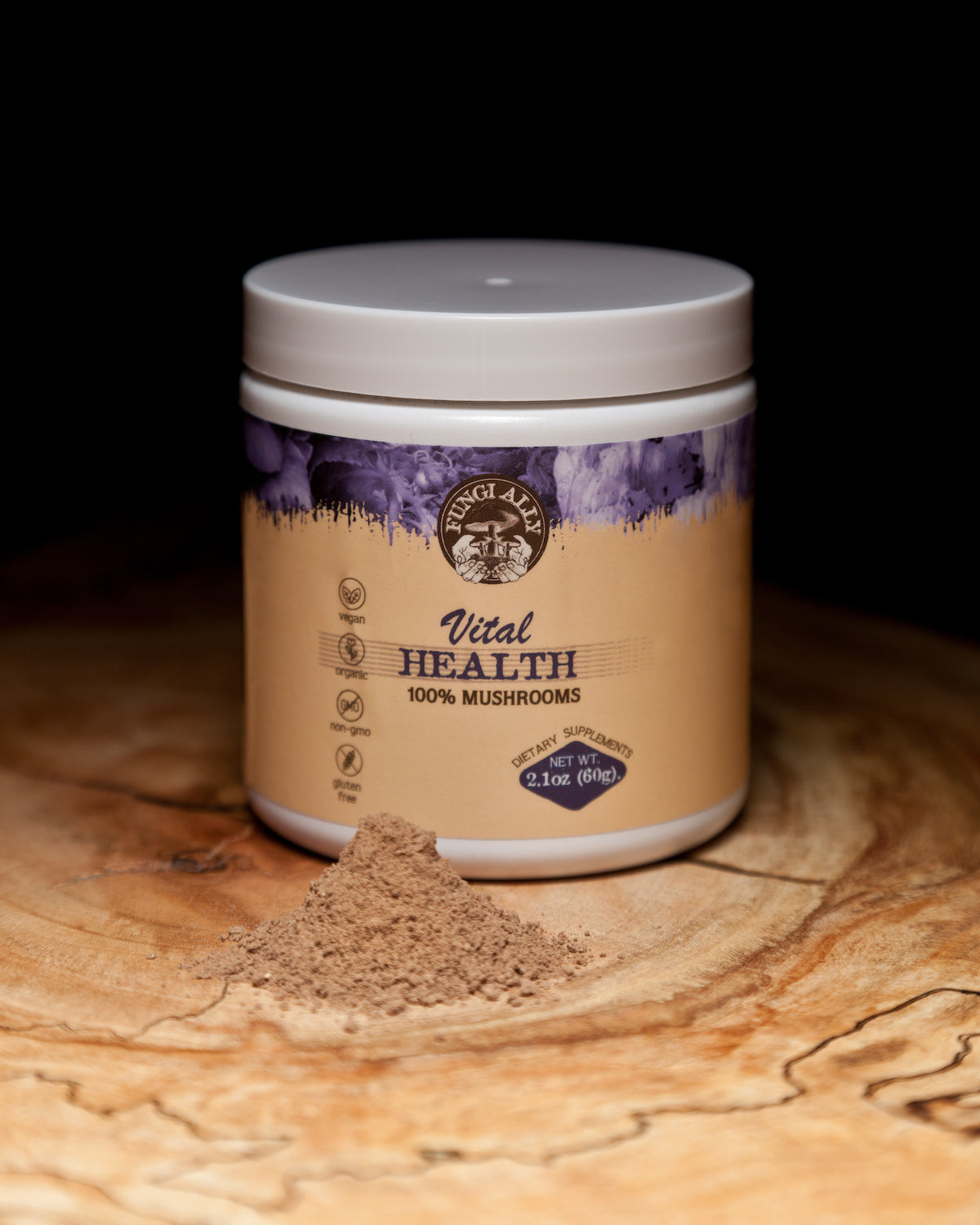 Experience our Vital Health Mushroom Blend Extract Powder (60 grams)